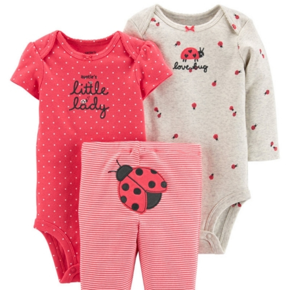 Carter's Baby Girl 3 Piece Set 🐞